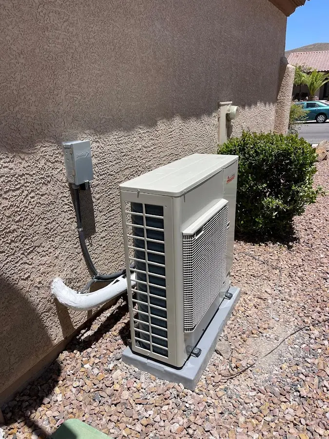 Residential air conditioning condenser unit in Newcastle